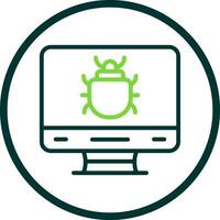 Computer Bug Vector Icon Design