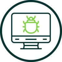 Computer Bug Vector Icon Design