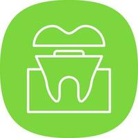dental corona vector icono diseño