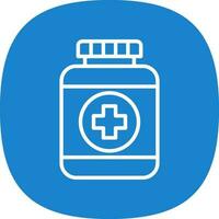 Pills Bottle Vector Icon Design