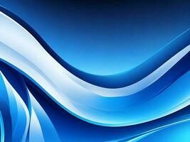 Abstract blue curve line with flowing waves background generated by ai photo