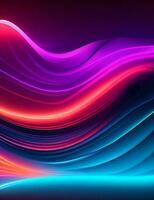 Abstract background with blue pink line and neonled light effect generated by ai photo