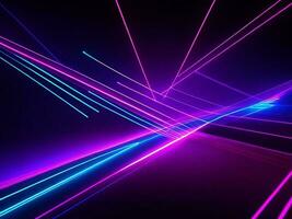 Abstract background with blue pink line and neonled light effect generated by ai photo