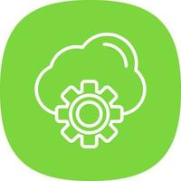 Cloud Settings Vector Icon Design
