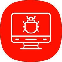 Computer Bug Vector Icon Design