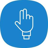 Three Fingers Vector Icon Design