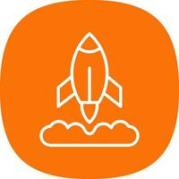 Rocket Launch Vector Icon Design