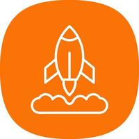 Rocket Launch Vector Icon Design