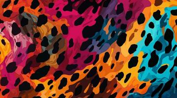 colorful leopard pattern texture, colorful Camouflage leopard vector, leopard fur texture or abstract pattern are designed for use in textile,wallpaper,fabric, clothing,Batik,background,Embroidery vector