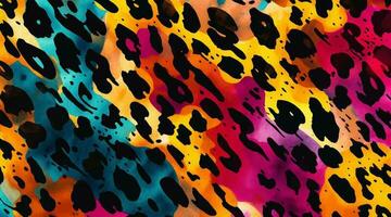 colorful leopard pattern texture, colorful Camouflage leopard vector, leopard fur texture or abstract pattern are designed for use in textile,wallpaper,fabric, clothing,Batik,background,Embroidery vector