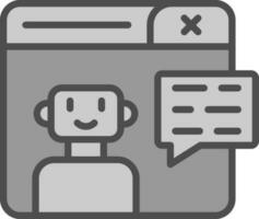 diseño de icono de vector de chatbot