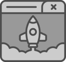 Rocket Launch Vector Icon Design