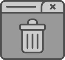 diseño de icono de vector de bote de basura