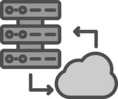 Cloud Server Vector Icon Design