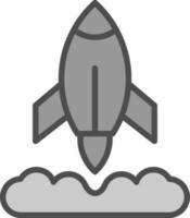 Rocket Launch Vector Icon Design
