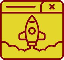 Rocket Launch Vector Icon Design