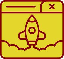 Rocket Launch Vector Icon Design