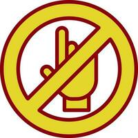 Do Not Touch Vector Icon Design