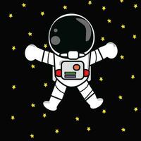 astronot dibujos animados vector