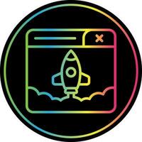 Rocket Launch Vector Icon Design