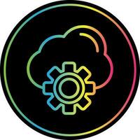 Cloud Settings Vector Icon Design