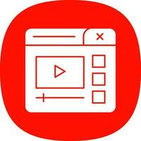 Video Player Vector Icon Design