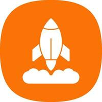 Rocket Launch Vector Icon Design