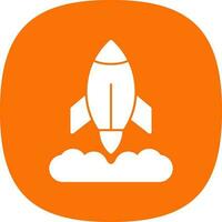 Rocket Launch Vector Icon Design