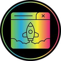 Rocket Launch Vector Icon Design