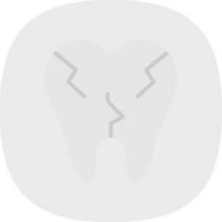 Broken Tooth Vector Icon Design