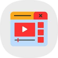 Video Player Vector Icon Design
