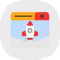 Rocket Launch Vector Icon Design