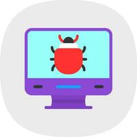 Computer Bug Vector Icon Design