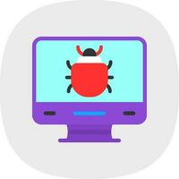 Computer Bug Vector Icon Design