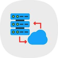 Cloud Server Vector Icon Design