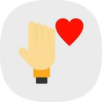 Palm Of Hand Vector Icon Design