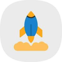 Rocket Launch Vector Icon Design