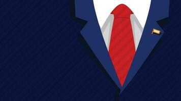 dark blue president formal suit red tie vector