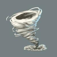 cartoon colorful tornado on grey vector