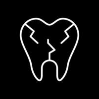 Broken Tooth Vector Icon Design