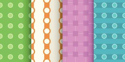 retro colorful seamless pattern backs in set vector