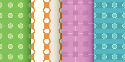 retro colorful seamless pattern backs in set vector