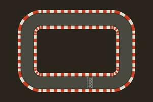 race track on dark background vector