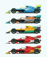 formula one set side view vector