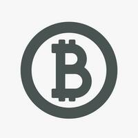 bitcoin plano diseño aislado en blanco espalda vector