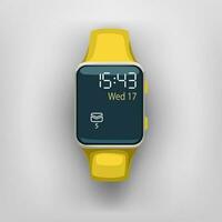 smart watch on grey background vector