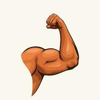 human biceps hand on white vector