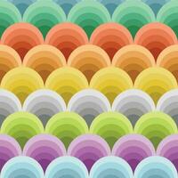 colored circles retro design in seamless pattern vector