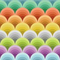 colored circles retro design in seamless pattern vector