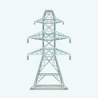 moderno gris eléctrico torre aislado en blanco vector